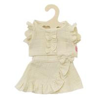 Heless Poppen wikkelrok ecru met ruches, 28-35 cm - thumbnail