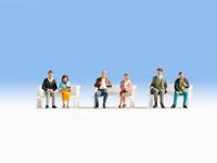 NOCH 36242 N Reizigers figuren Geverfd, Zittend - thumbnail