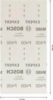 Bosch Accessories EXPERT M480 2608900775 Schuurnet voor vlakschuurmachine Ongeperforeerd Korrelgrootte (num) 400 (l x b) 230 mm x 115 mm 50 stuk(s) - thumbnail