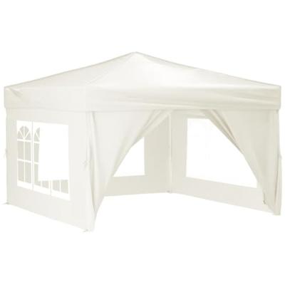 Partytent inklapbaar met zijwanden 3x3 m crmekleurig