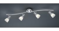Trio Moderne plafondspotLevisto 4-lichts nikkel mat - 871010407 - thumbnail