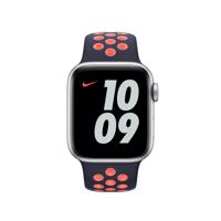 Apple Nike Sport Band Apple Watch 38mm / 40mm / 41mm Blue Black / Bright Mango - thumbnail