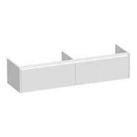 Brauer Embrace - Onderkast - 160 cm - met 2 Softclose Lades Greeploos en 2 Sifon Uitsparingen - Hoogglans Wit - thumbnail