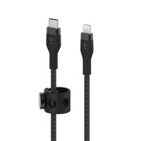 Belkin BoostCharge Pro Flex gevlochten USB Type C/Lightning-kabel (3m), MFi-gecertificeerde 20 W PD Power Delivery-snellaadkabel voor iPhone 14/14 Plus, 13, 12, Pro/Max, mini, SE, iPad en meer – Zwart - thumbnail