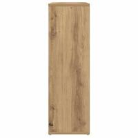 Boekenkast 50x25x80 cm bewerkt hout artisanaal eikenkleur - thumbnail