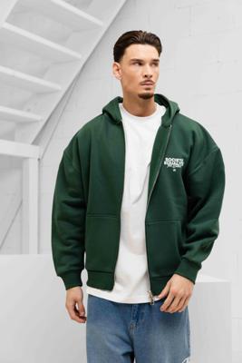 Equalité Societe 2.0 Oversized Full Zip Hoodie Heren Groen - Maat XL - Kleur: Groen | Soccerfanshop
