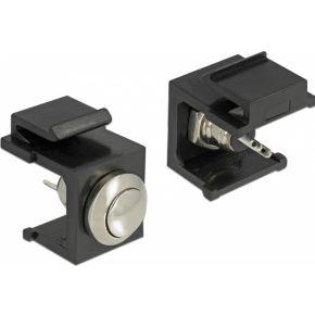 DeLOCK 86402 Keystone LED Zwart, Roestvrijstaal kabel-connector DeLOCK 86402 Keystone LED Zwart, Roestvrijstaal kabel-connector