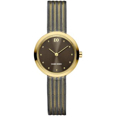 Danish Design IV66Q1210 Horloge Julia Mesh staal goudkleurig-grijs 28 mm