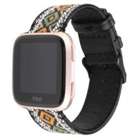 Voor Fitbit versa etnische stijl lederen riem (retro) - thumbnail