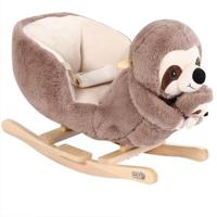 Schommeldier Luiaard Bruin met Veiligheidsriem en muziek - thumbnail