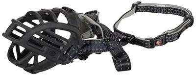 TRIXIE MUILKORF MUZZLE FLEX SILICONE ZWART S 20X20 CM - thumbnail