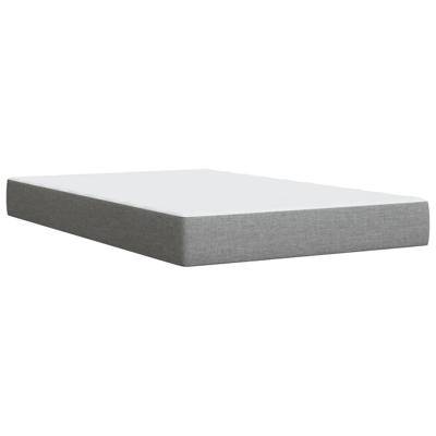 Boxspring met matras stof lichtgrijs 140x190 cm