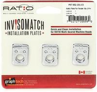 Graph Tech PRT-952-201-C0 Ratio InvisoMatch F-Style Mounting Plates 2-Pin Hole Chrome (set van 6) - thumbnail