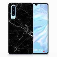 Huawei P30 | TPU | Siliconen hoesje | Marmer Zwart - Origineel Cadeau Vader - thumbnail