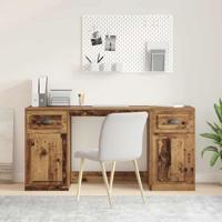 Bureau met kast Oud Hout 154,5 x 50 x 75 cm Bewerkt hout - thumbnail