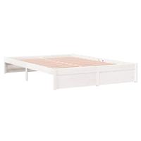 Bedframe massief hout wit 140x200 cm - thumbnail