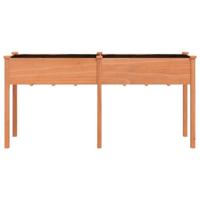 VidaXL Plantenbak met voering 161x45x76 cm massief vurenhout bruin - thumbnail