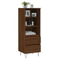 Hoge kast 40x36x110 cm bewerkt hout bruineiken - thumbnail