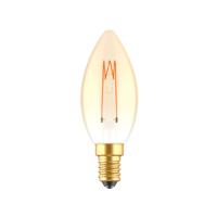 LED Kaarslamp goud E14 - Gloeilamp design - Dimbaar extra warm wit - 1800K - thumbnail