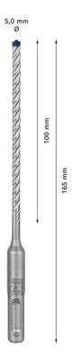 Bosch Accessories EXPERT SDS plus-7X 2608900060 Hamerboor 1 stuks 5 mm Gezamenlijke lengte 165 mm SDS-Plus 1 stuk(s)
