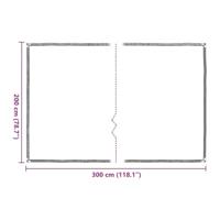 VidaXL Doorzichtig zeildoek met zeilringen 2x3 m polyethyleen - thumbnail