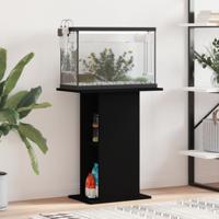 VidaXL Aquariumstandaard 60,5x36x72,5 cm bewerkt hout zwart - thumbnail