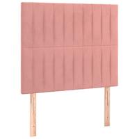 Boxspring met matras en LED fluweel roze 90x190 cm - thumbnail