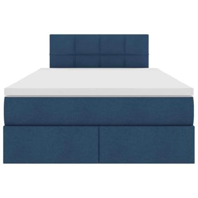 Opbergbed met matras met matras Blauw 120 x 200 cm Bewerkt hout