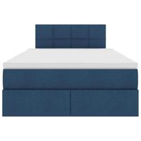 Opbergbed met matras met matras Blauw 120 x 200 cm Bewerkt hout - thumbnail