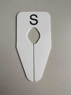 Maataanduider ovaal wit/zwart S