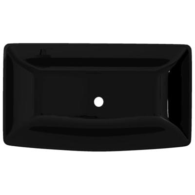 Wasbak, keramiek, rechthoekig, zwart Wasbak, keramiek, rechthoekig, zwart