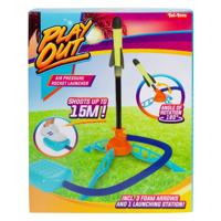 Toi-Toys Play out luchtdruk raket lanceerbasis met 3 raketten - thumbnail