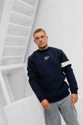 Malelions Captain Sweater Heren Donkerblauw/Wit - Maat M - Kleur: DonkerblauwWit | Soccerfanshop