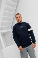 Malelions Captain Sweater Heren Donkerblauw/Wit - Maat M - Kleur: DonkerblauwWit | Soccerfanshop - thumbnail