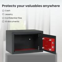 VidaXL Kluisdoos met slot donkergrijs 31 x 20 x 20 cm staal - thumbnail