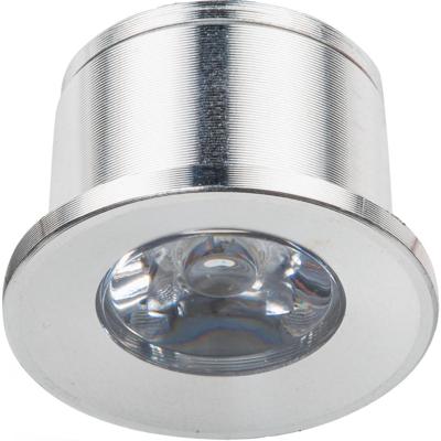 LED Inbouwspot Veranda - Velvalux - 1W - Warm Wit 3000K - Rond - Mat Zilver - Ø31mm