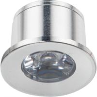 LED Inbouwspot Veranda - Velvalux - 1W - Warm Wit 3000K - Rond - Mat Zilver - Ø31mm - thumbnail