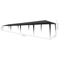 Partytent 3x12 m PE antraciet - thumbnail