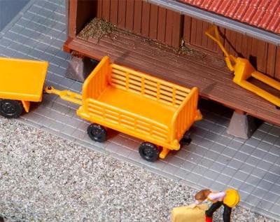 Faller 180991 H0 perronwagens, oranje, 2 stuks Bouwpakket