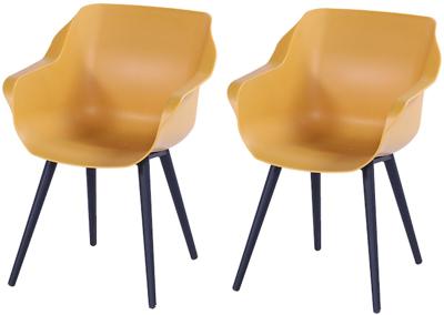 Sophie Studio dining armstoel Zwart Yellow