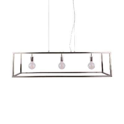 Moderne Hanglamp Sven 120 cm 3 Lichts Nickel Satin Moderne Hanglamp Sven 120 cm 3 Lichts Nickel Satin