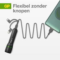 GP GPCBCY1NGYUSB313 USB-laadkabel USB 2.0 USB-A stekker, Apple Lightning stekker, USB-micro-B stekker, USB-C stekker 1.00 m Grijs - thumbnail