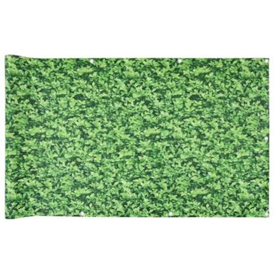 VidaXL Balkonscherm plantpatroon 600x120 cm pvc groen