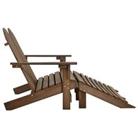 VidaXL Tuinstoel 2-zits adirondack met voetenbank vurenhout bruin - thumbnail