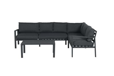 Lexinton lounge set 4-dlg carbon black/ reflex black - Garden impressions