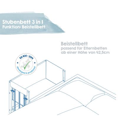 roba 3-in-1 co-sleeper babybed