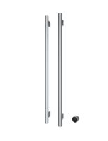 Hotbath &MORE set van 2 rails RARV135 ROUND135 cm met separate schakelaar en inbouw element Chroom (RARV135-2CR) - thumbnail