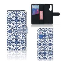 Honor 20 Pro Hoesje Flower Blue - thumbnail