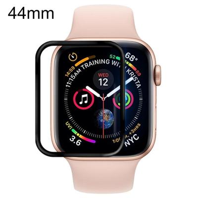 Voor Apple Watch 44mm zachte PET film volledige cover Screen Protector (zwart)