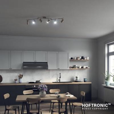 Riga - LED plafondlamp - 24 Watt 2345 Lumen - 6 spots - 6500K Neutraal wit - Draaibaar en dimbaar - GU10 - Kantelbaar - Plafondspot - IP20 Voor binnen - RVS Riga - LED plafondlamp - 24 Watt 2345 Lumen - 6 spots - 6500K Neutraal wit - Draaibaar en dimbaar - GU10 - Kantelbaar - Plafondspot - IP20 Voor binnen - RVS